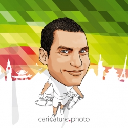 Sports Caricatures, Hobbies Caricatures from Photos | Bike Me | Caricature Your Photo | Online Caricatures | Personalized Caricature