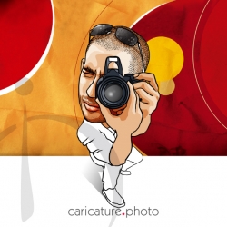 Corporate Caricatures, Business Gift Caricatures | Photographer on Action | Caricature Your Photo | Online Caricatures | Personalized Caricature